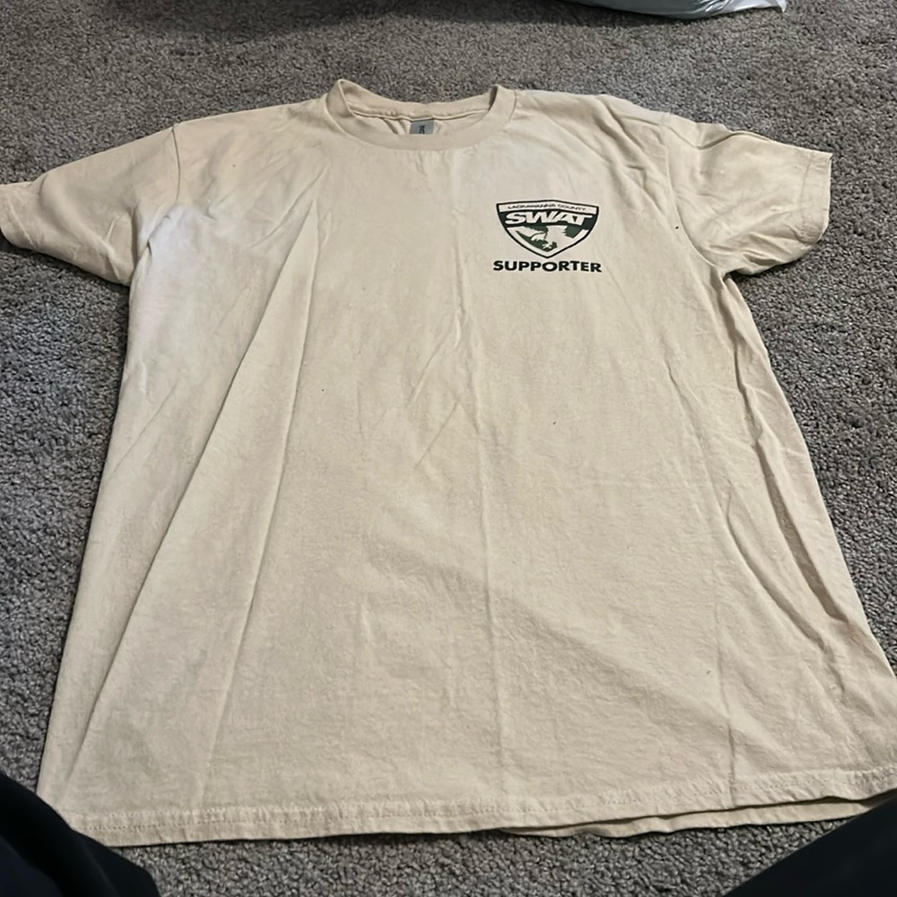 Lackawanna county swat supporter t shirt size L never worn before